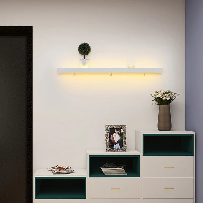 DecorBites™ Acrylic LED Wall Lamps with Hooks for Bedroom Shelves & Background Wall Decor