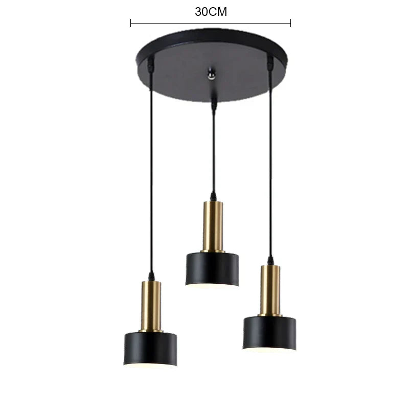 DecorBites™ مصباح معلق LED ذهبي E27 ثريا Nordic لغرفة المعيشة وغرفة النوم الداخلية