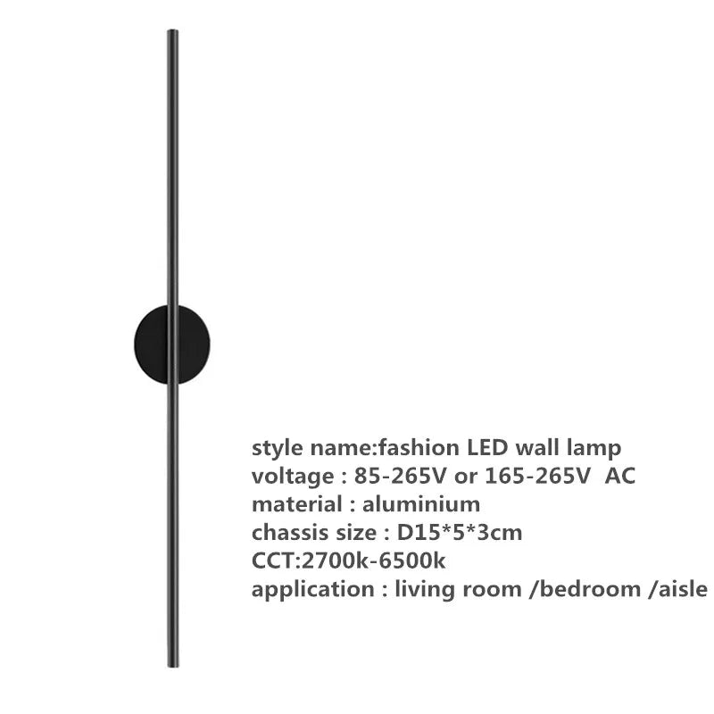 مصباح حائط LED أنبوبي خطي DecorBites™ لديكور داخلي حديث