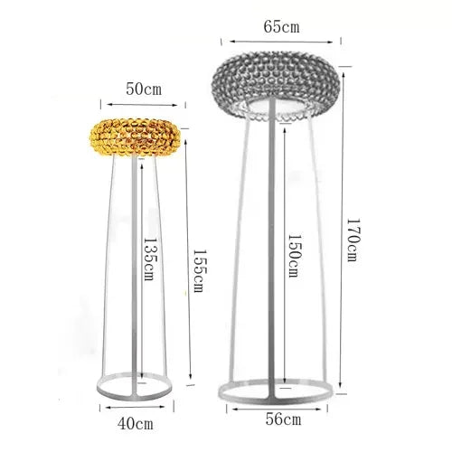 DecorBites™ Acrylic RS7 Bulb Pendant Lights Caboche Dia35/50/65CM Clear Gold Lamp