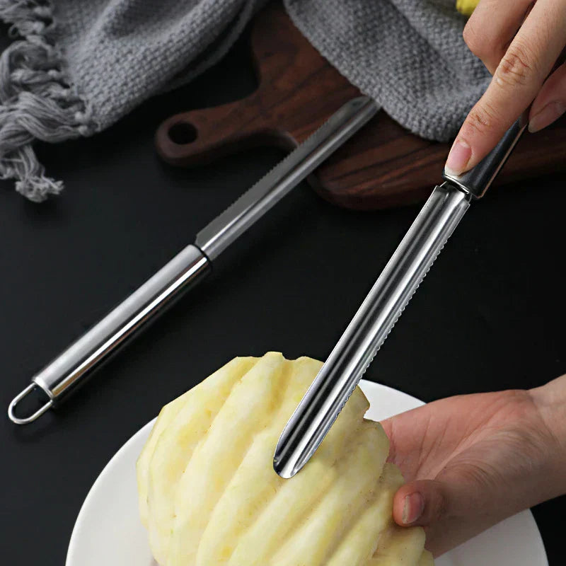 DecorBites™ Fruit Corer & Slicer Combo - Stainless Steel Non-slip Peeler & Shovel