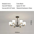 DecorBites™ Glass Chandelier: Nordic Modern LED Hanging Light for Living Room and Bedroom