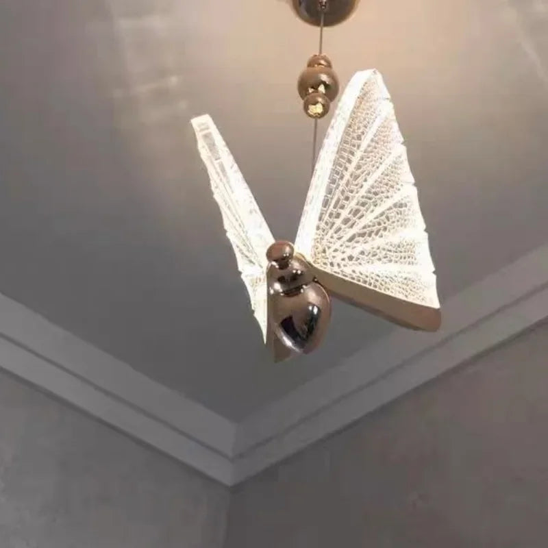 DecorBites™ Crystal Butterfly Pendant Lamp for Bedroom and Kitchen Lighting