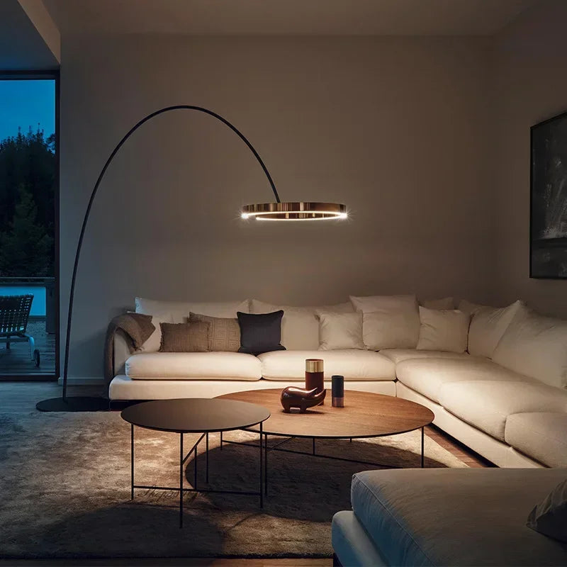DecorBites™ Circular Luminescence LED Floor Lamp for Living Room Bedroom Hotel Decor