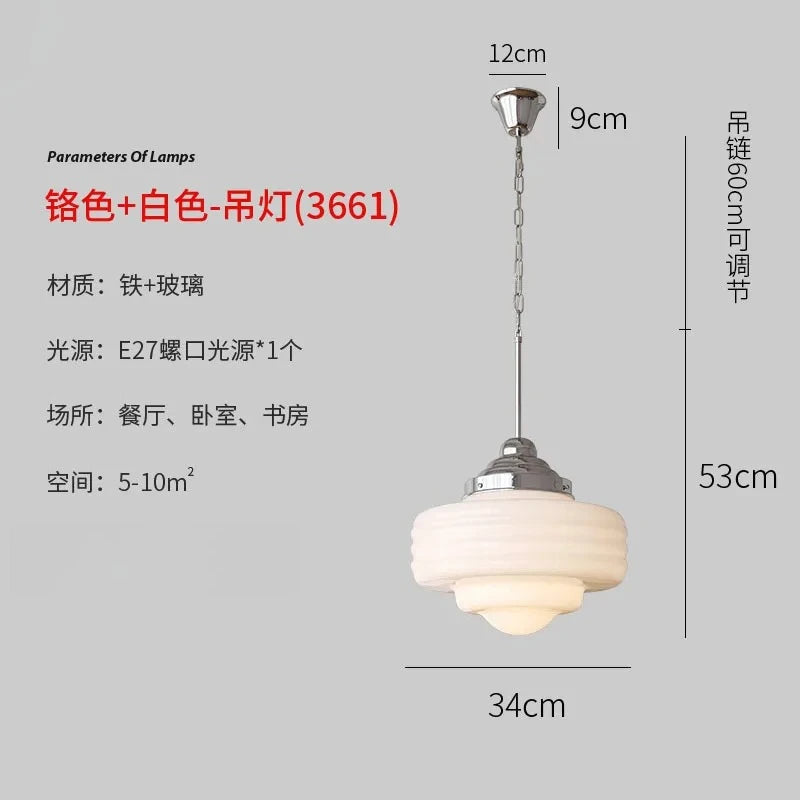 Modern Gold Glass Pendant Light