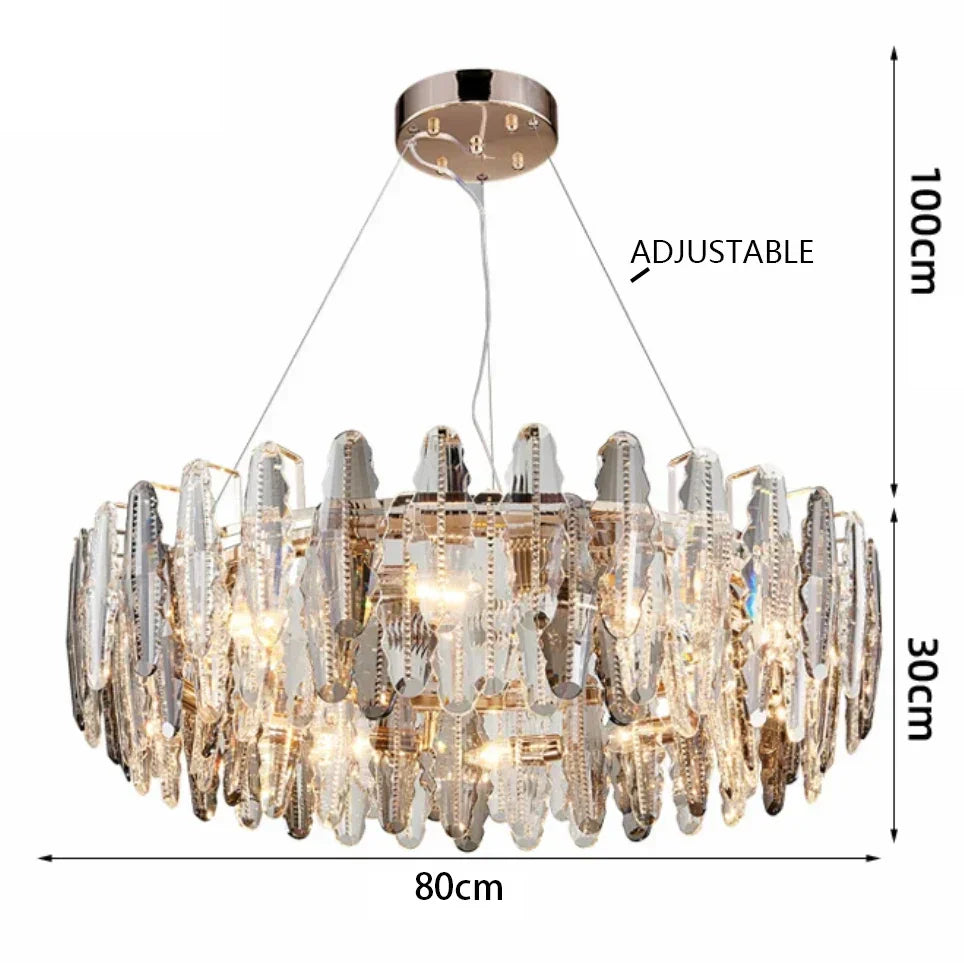 Lustre LED Leaf DecorBites™ : Éclairage de décoration moderne pour salon et escalier tournant duplex
