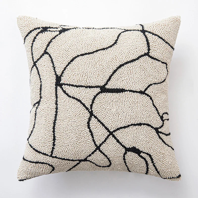 DecorBites™ Geometric Line Art Cushion Cover for Home Sofa Bed