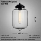 Handmade Glass Nordic Pendant Light With Chrome Finish