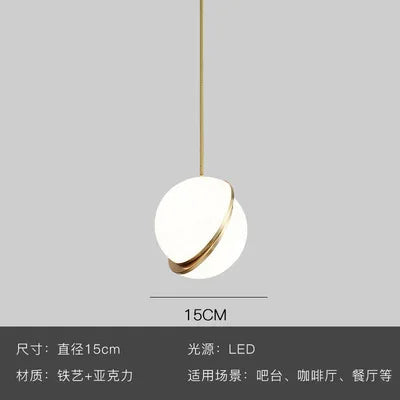 DecorBites™ Gold Lustre LED Pendant Lights for Living/Dining Room, Bedroom & Shop