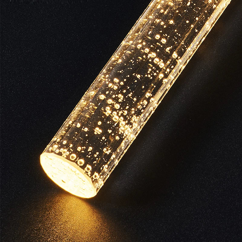 DecorBites™ Gold Crystal LED Chandelier: مصابيح غرفة طعام عصرية، إضاءة سقف معلقة للمطبخ