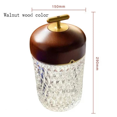 DecorBites™ Diamond Crystal Table Lamp: Magnetic Charging, Touch Control, LED Night Light