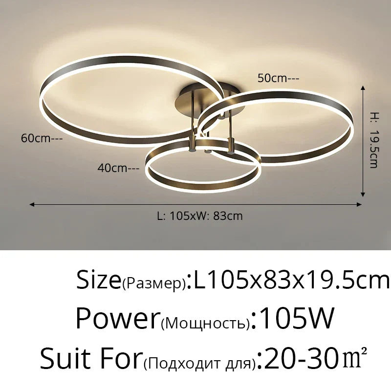 Lustres en acrylique LED DecorBites™ avec éclairage vers le haut/vers le bas pour salon, chambre et décoration intérieure
