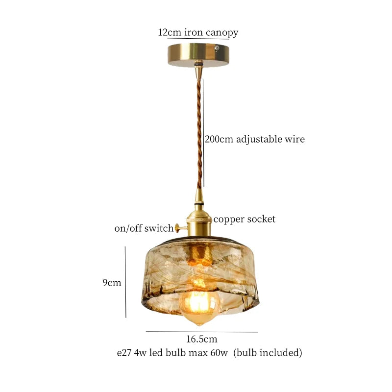 DecorBites™ Cracked Glass LED Pendant Lights for Home Decor, Restaurant, Living Room, Kitchen