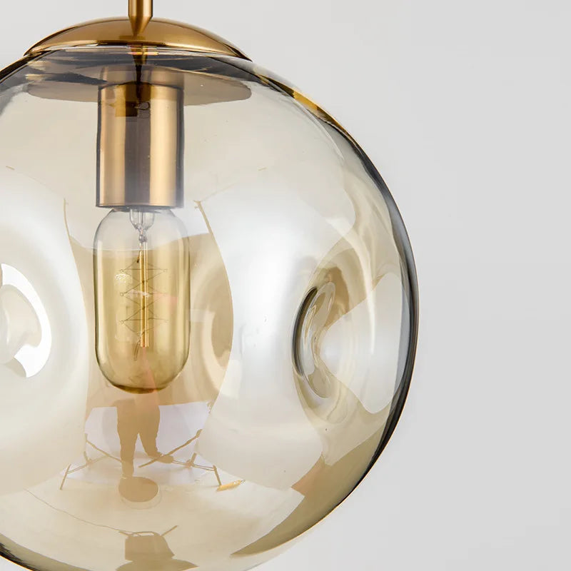 DecorBites™ Glass Ball Pendant Lights for Bar, Kitchen, and Home Decor