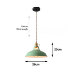 Nordic Industrial Colorful Metal Pendant Light