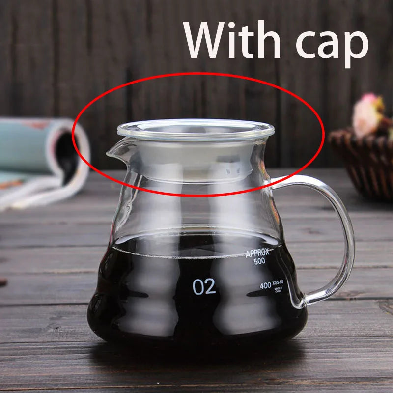 DecorBites™ Cloud Shaped Glass Coffee Kettle Heat Resistant Teapot 360/600/800ml
