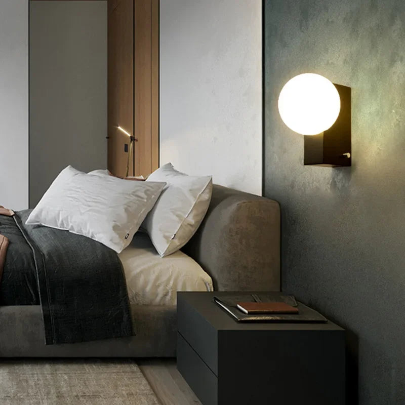 DecorBites™ Glass Ball Wall Sconce Light: Metal Base, G9 Bulb