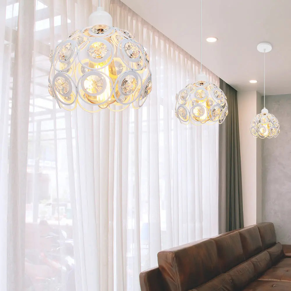 DecorBites™ Crystal K9 Pendant Lamp: Modern Industrial Lighting for Bedroom and Kitchen