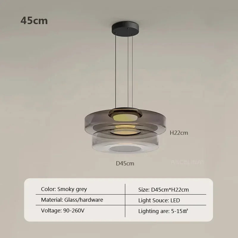 Nordic Glass Pendant Light in Green or Gray