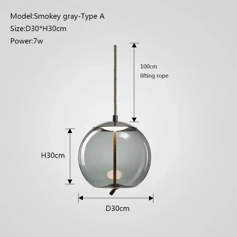 DecorBites™ Glass Knot Pendant Chandelier Light for Bedroom Kitchen Dining Room