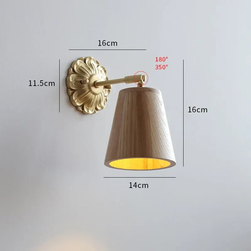 Applique murale LED DecorBites™ en verre vert avec base en cuivre pour chambre et salon