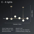 DecorBites™ Copper Ceiling Chandelier for Home Decor Lighting