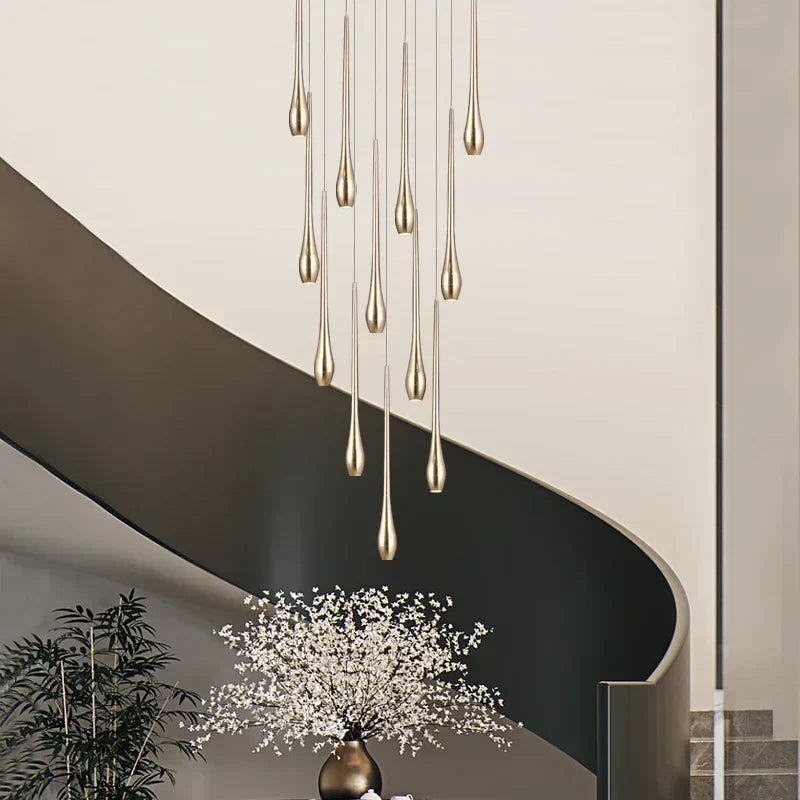 DecorBites™ Gold-Plated Modern Chandeliers for Living Room, Staircase, Restaurant, Kitchen