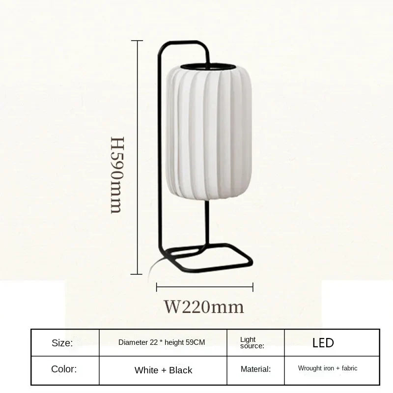 مصباح أرضي LED على الطراز الياباني من DecorBites™ لغرفة المعيشة وغرفة النوم والمقهى