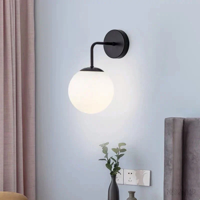 DecorBites™ Brozen Black LED Glass Ball Wall Lights for Living Room Bedroom_BU