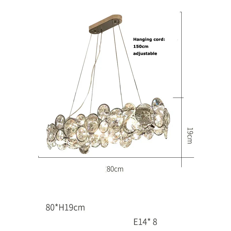 DecorBites™ Crystal Magic Ring Pendant Light for Dinning Room