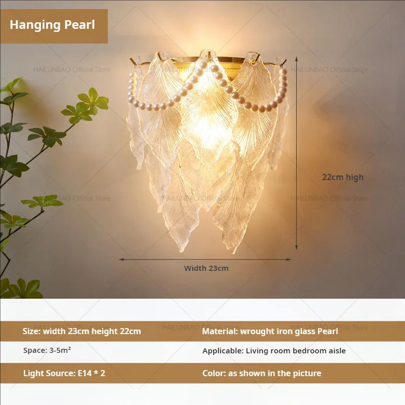 DecorBites™ مصباح حائط زجاجي كريستالي فاخر للممرات وغرف المعيشة وغرف النوم والإضاءة في الممرات