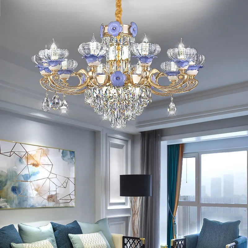 DecorBites™ Crystal Candle Chandelier for Living Room, Bedroom, and Dining Room