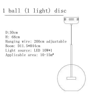 DecorBites™ Art Deco Glass Bubble Chandelier: Customized for Living Room, Dining Room, Bar