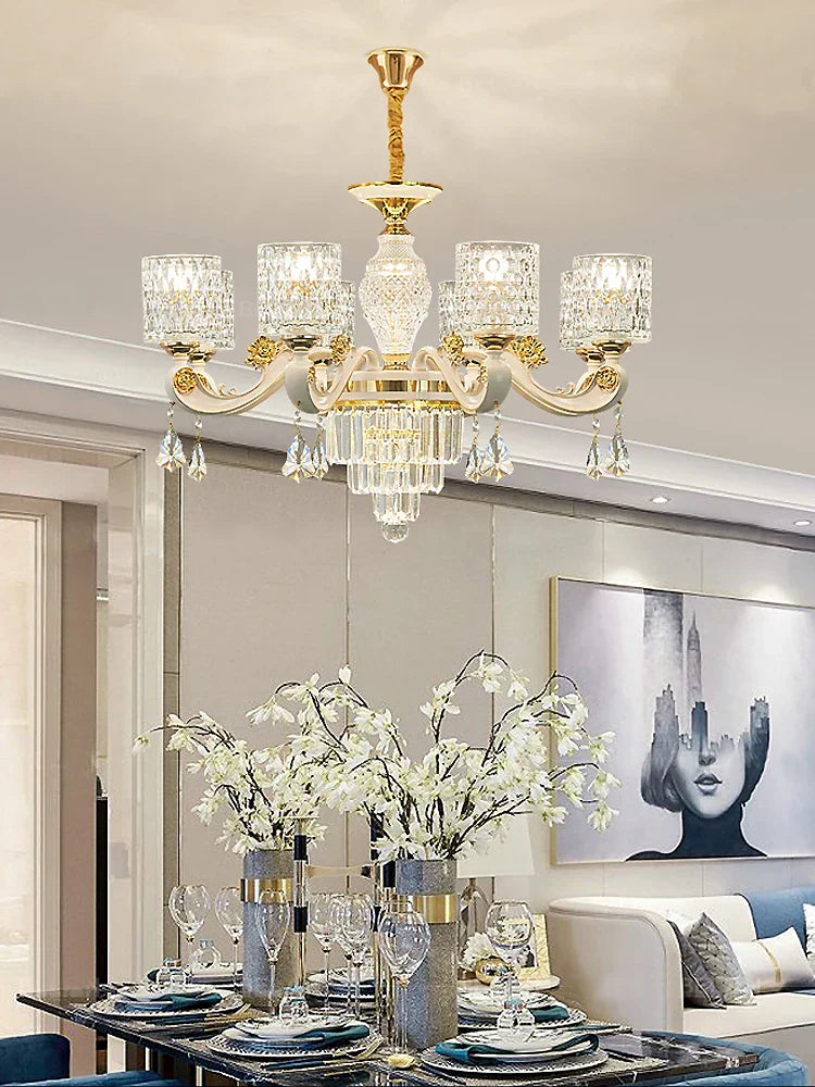 DecorBites™ Elegant Crystal Chandelier LED Lights for Luxury Home Decor
