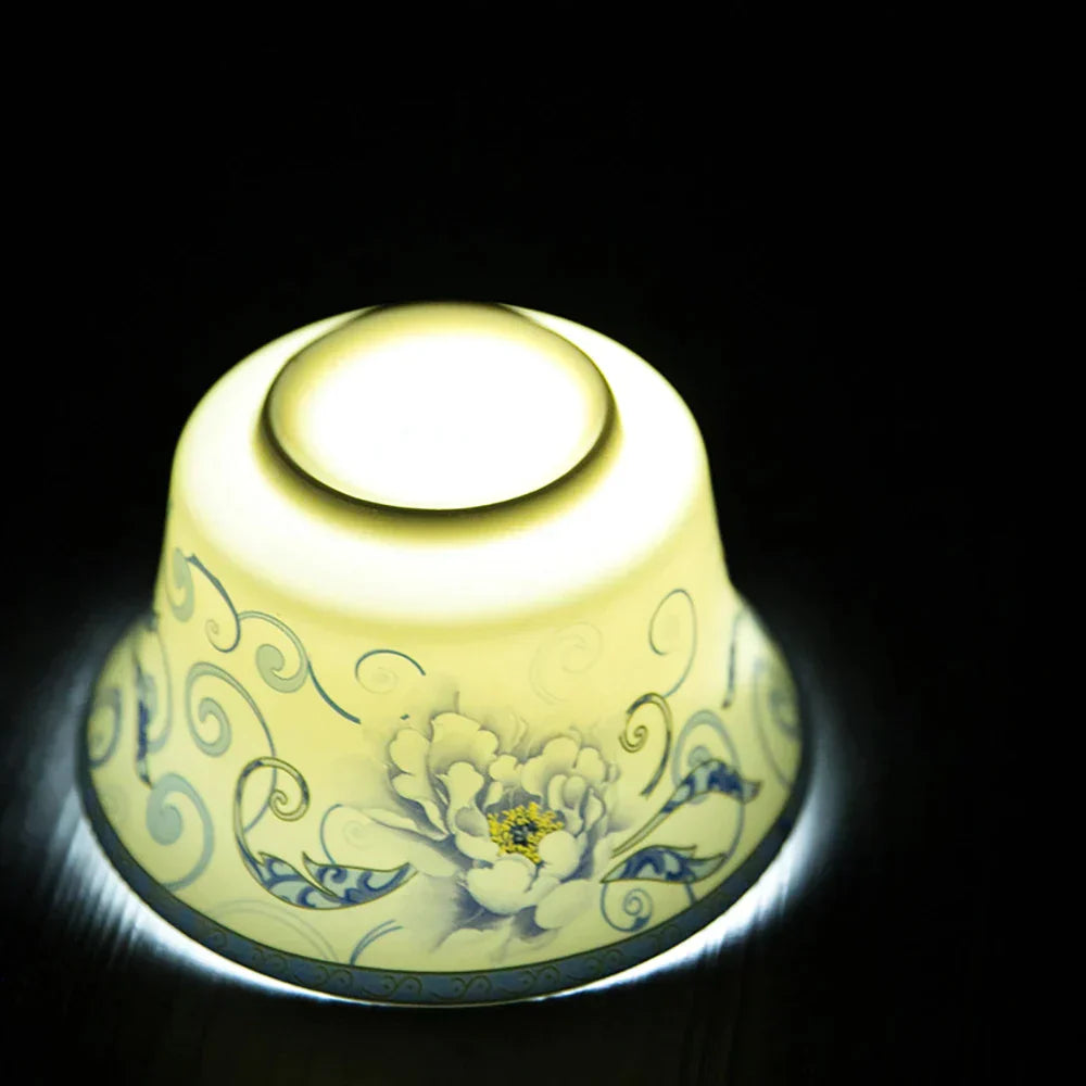 DecorBites™ 350ml Ceramic Gaiwan Porcelain Tea Cup Set