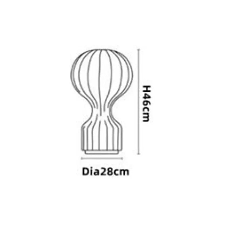 DecorBites™ Gatto Cocoon Silk Table Lamp: Minimalist Japanese Art for Bedroom, Study, Hotel, Showroom