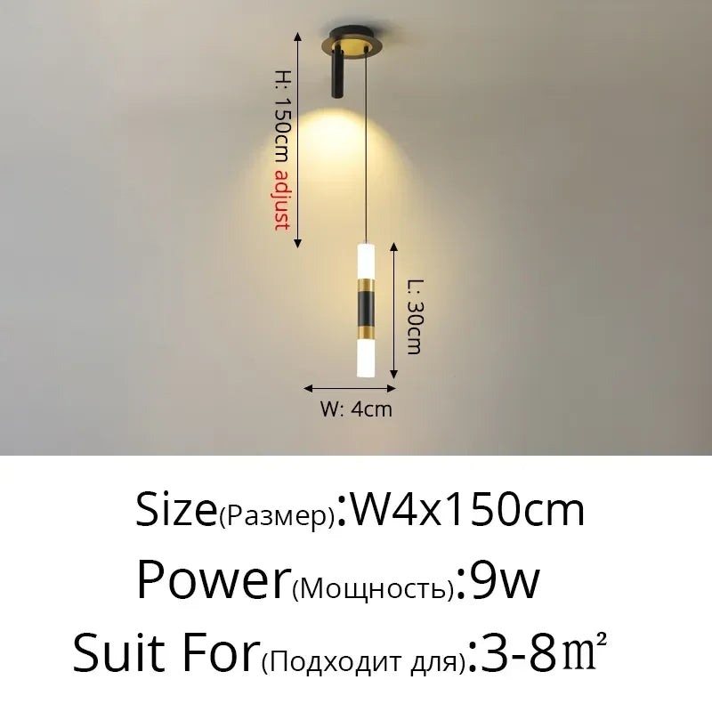 أضواء معلقة هندسية LED من DecorBites™ لغرفة المعيشة وغرفة النوم والمطبخ، مصابيح معلقة حديثة للديكور