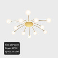 DecorBites™ Ball Glass Ceiling Light in Gold for Living Room, Dining, Bedroom by DecorBites™