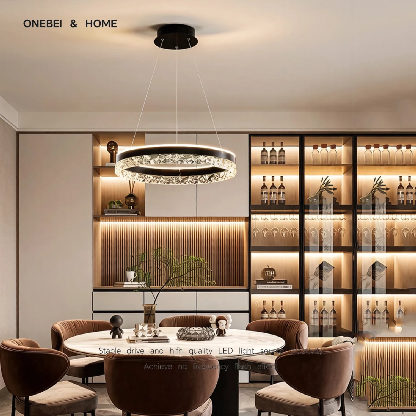 Modern White Ring LED Pendant Light