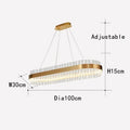 DecorBites™ Crystal Chandelier LED Ring Lamp for Dining Living Room & Bedroom