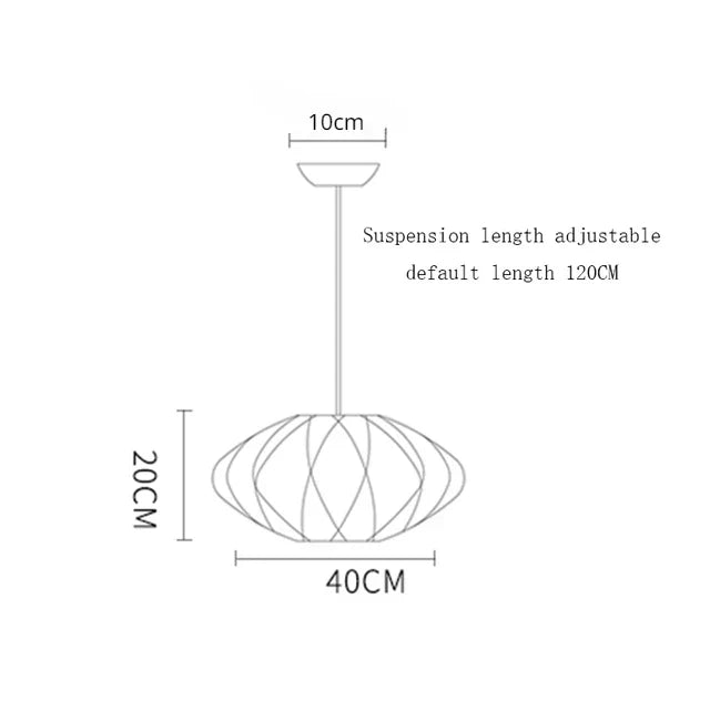 DecorBites™ Elegant Silk Designer Pendant Lamp for Home & Hospitality Lighting