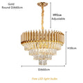 مصباح تعليق LED من DecorBites™ ذهبي كريستالي: مصباح تعليق فاخر عصري لغرفة المعيشة والمطعم