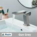 DecorBites™ Gun Grey Basin Faucet: Modern Deck Mounted Sink Mixer Tap for Luxury Bathrooms