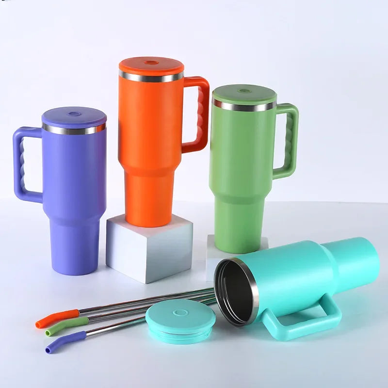 DecorBites™ 40oz Stainless Steel Sippy Cup Thermo Bottle for Coffee Travel Mug