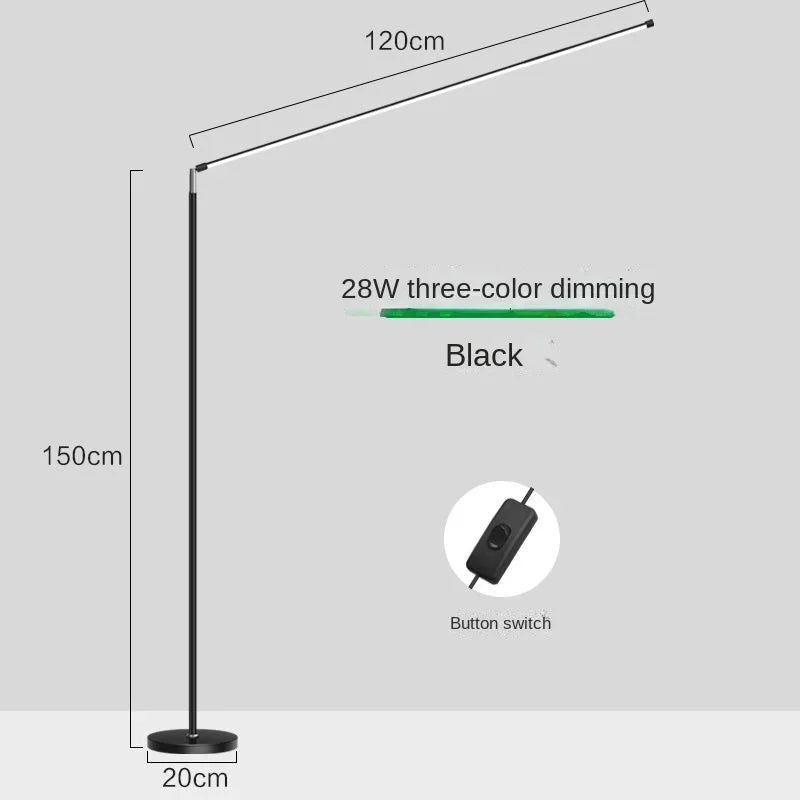 مصباح أرضي LED من DecorBites™: إضاءة قراءة فائقة السطوع وبلمسة عصرية لغرفة المعيشة وغرفة النوم