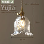 Vintage Green Glass Pendant Light With Brass Details