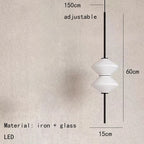 Art Deco White Glass Pendant Light With Gold Metal Wire