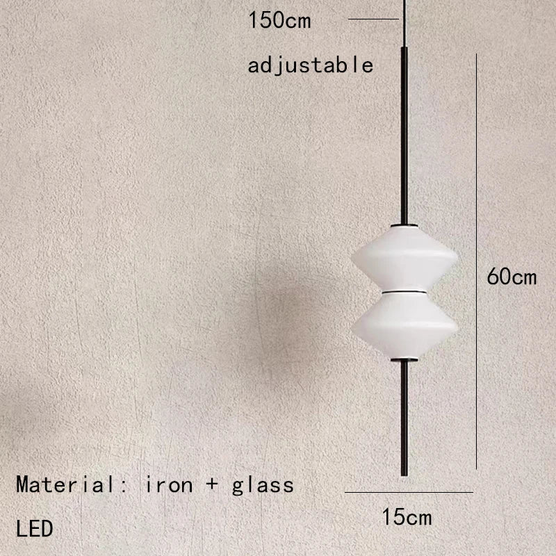 Art Deco White Glass Pendant Light With Gold Metal Wire