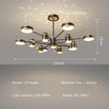 DecorBites™ ثريا LED: مصباح سقف ذكي حديث بجهاز تحكم عن بعد لغرفة المعيشة وغرفة النوم وغرفة الطعام والمطبخ