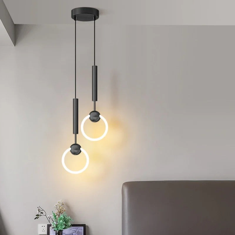 Modern Black Gold Iron Acrylic Pendant Light